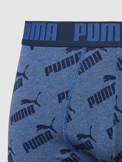 Puma Trunks mit Label-Print im 2er-Pack Jeansblau 2