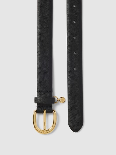 Lauren Ralph Lauren Ledergürtel mit feinem Strukturmuster Modell 'CHARM' Black 3