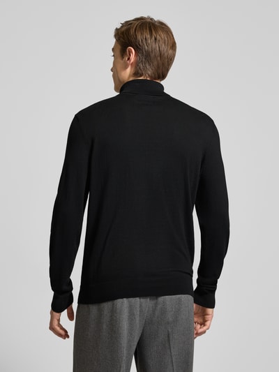Lerros Rollkragenpullover mit Label-Stitching Black 5