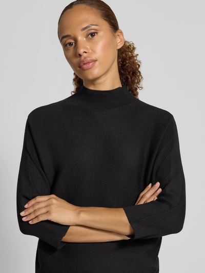 COMMA regular fit sweatshirt van viscosemix Zwart - 3