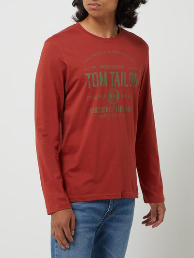 Tom Tailor Longsleeve mit Logo Rostrot 4