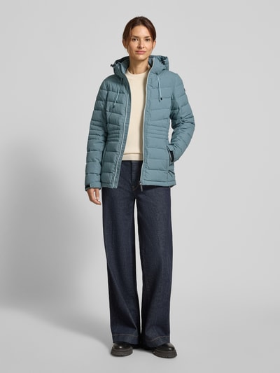 G.I.G.A. DX Steppjacke mit Kapuze Rauchblau 1