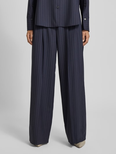 Windsor Stoffen broek met Franse steekzakken Marineblauw - 4