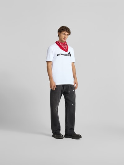 Dsquared2 T-Shirt mit Label-Print Weiss 1