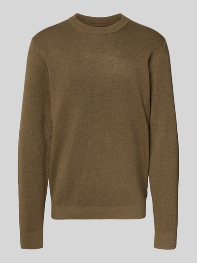 Jack & Jones Premium Strickpullover mit Rundhalsausschnitt Modell 'MILANO' Khaki 2