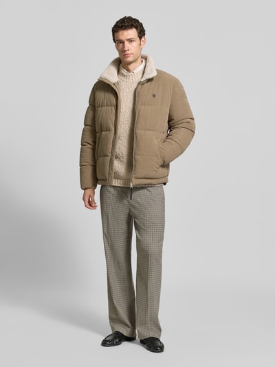 Marc O'Polo Oversized Fit Pullover aus Schurwoll-Mix Beige 1
