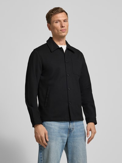 Lindbergh Overhemdjack met knoopsluiting Zwart - 4