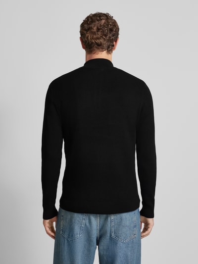 Only & Sons Regular fit gebreide pullover met opstaande kraag, model 'PHIL' Zwart - 5