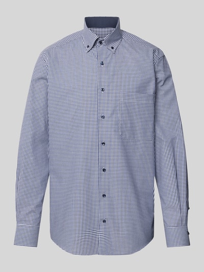 Eterna Koszula biznesowa o kroju comfort fit z kołnierzykiem typu button down Niebieski 2