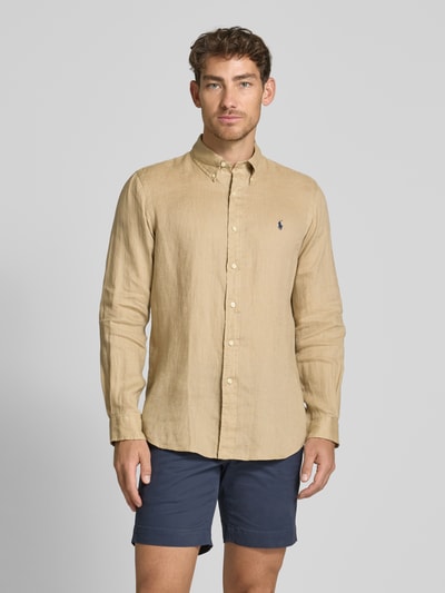 Polo Ralph Lauren Freizeithemd mit Label-Stitching Camel 4
