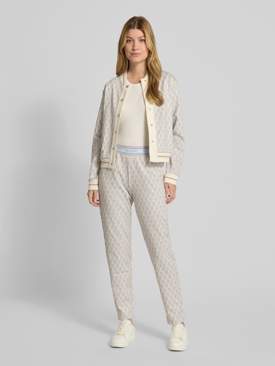 JOOP! Sweatjack met opstaande kraag en knoopsluiting Offwhite - 1