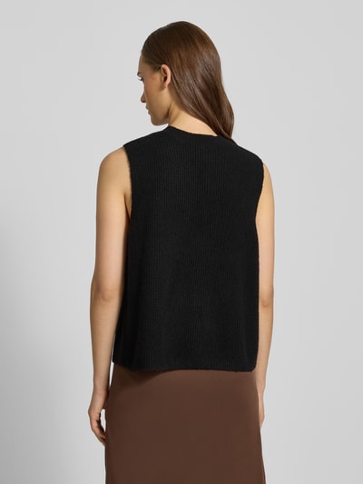 Pieces Regular Fit Strickweste mit Bindeverschluss Modell 'SILLY' Black 5