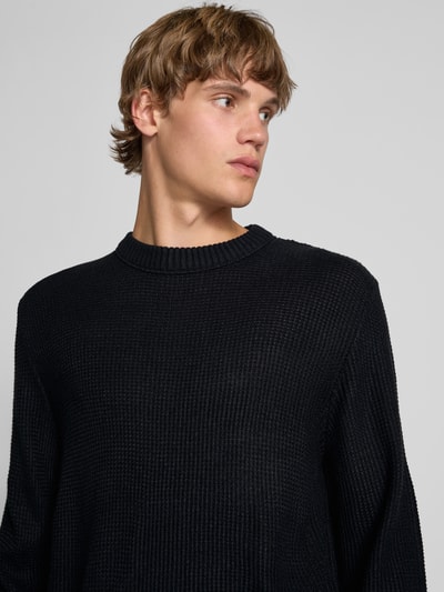 Jack & Jones Strickpullover mit Rundhalsausschnitt Modell 'ROY' Black 3