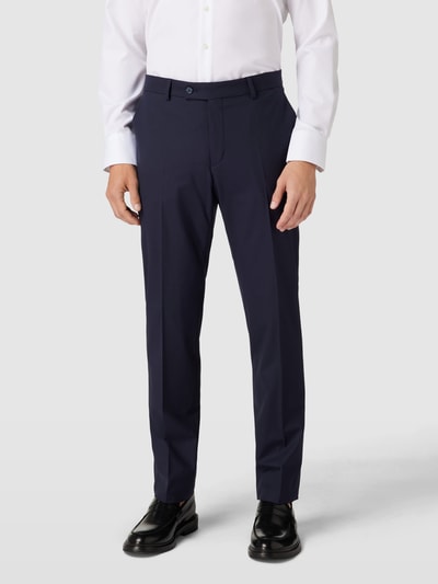 HECHTER PARIS Chino met bandplooien Marineblauw - 4