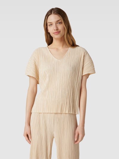 s.Oliver BLACK LABEL T-Shirt mit Strukturmuster Sand 4