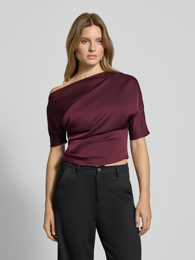 Swing Blouseshirt met plooien Donkerrood - 4