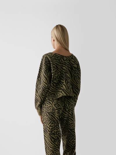 Dundas Sweatshirt mit Animal-Print Olivgrün 5