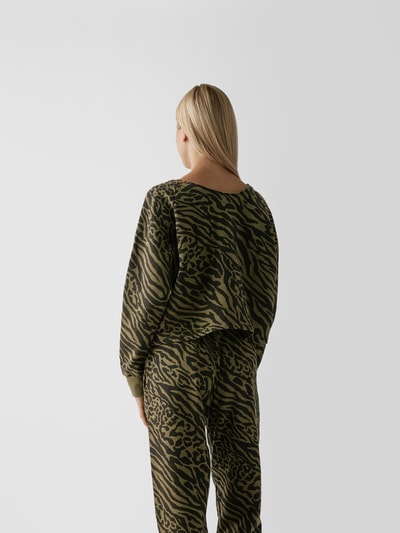 Dundas Sweatshirt mit Animal-Print Oliv 5