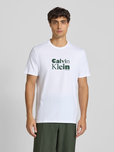 CK Calvin Klein T-shirt met labelprint Wit - 4