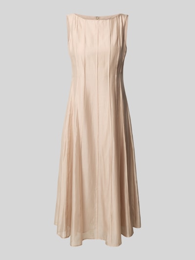 Produktfoto, Cocktailkleid mit Rundhalsausschnitt von Christian Berg Cocktail in Beige, A-Linie, Lyocell-Mix, Midilänge, glatte Textur