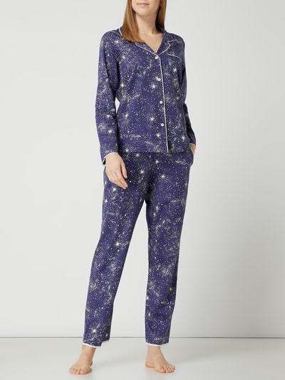 Cyberjammies Pyjamabroek van een mix van katoen en modal, model 'Stella' Donkerblauw - 1