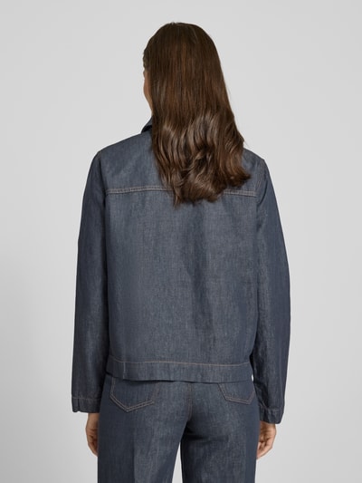 Marc O'Polo Regular Fit Jeansjacke aus Baumwoll-Leinen-Mix Jeansblau 5