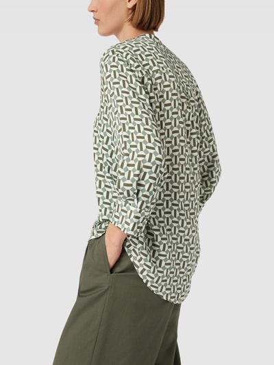 Better Rich Bluse mit verlängertem Rücken Khaki 3