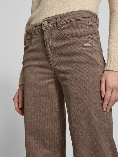 GANG Wide Fit Cordhose mit Label-Detail Modell 'AMELIE WIDE' Taupe 3