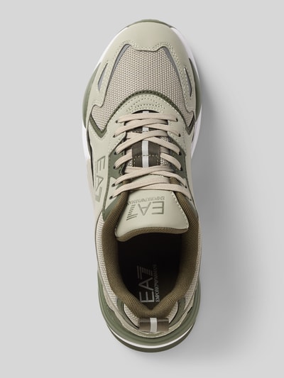 EA7 Emporio Armani Sneakers met labelprints, model 'ACE RUNNER' Lindegroen - 3
