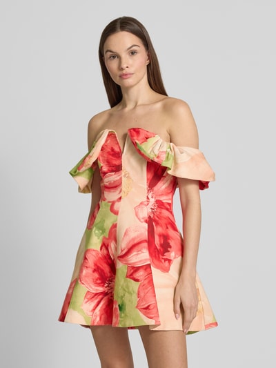 Forever New Linnen cocktailjurk met V-hals, model 'ZAHLI' Lichtgroen - 4