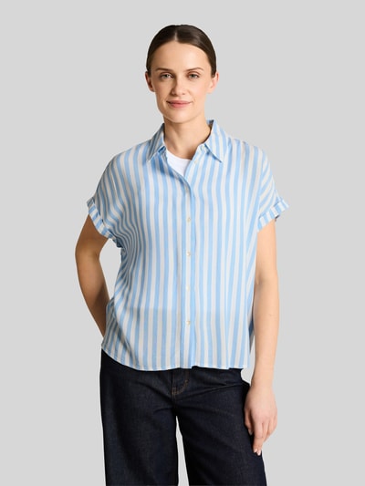 Tom Tailor Regular Fit Bluse aus reiner Viskose  Hellblau 4