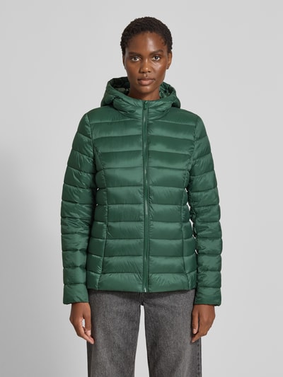 Jake*s Casual Gewatteerd jack met capuchon Donkergroen - 4