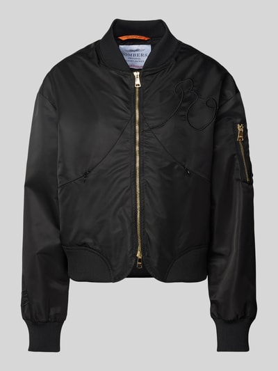 Original Bombers Bomberjacke mit Label-Stitching Black 2