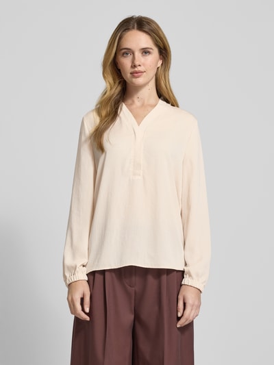 Marc Cain Regular fit blouse met V-hals Zand - 4