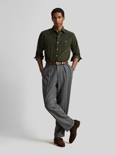 Polo Ralph Lauren Custom Fit Freizeithemd aus reiner Baumwolle Oliv 1
