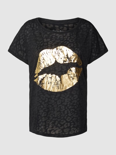 Christian Berg Woman T-Shirt mit Allover-Muster und Motiv-Print Black 2