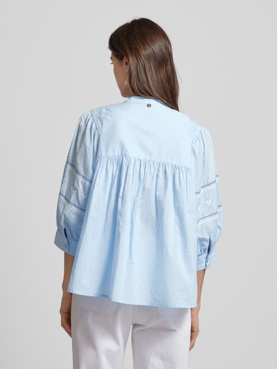 Rich & Royal Bluse mit Stitching-Details Hellblau 5