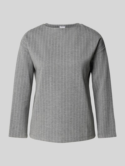 Jake*s Casual Longsleeve mit 3/4-Arm Silber Melange 2