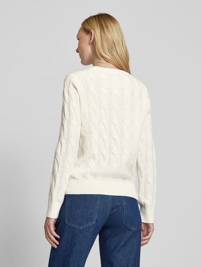 Tommy Hilfiger Strickpullover mit gerippten Abschlüssen Offwhite 5