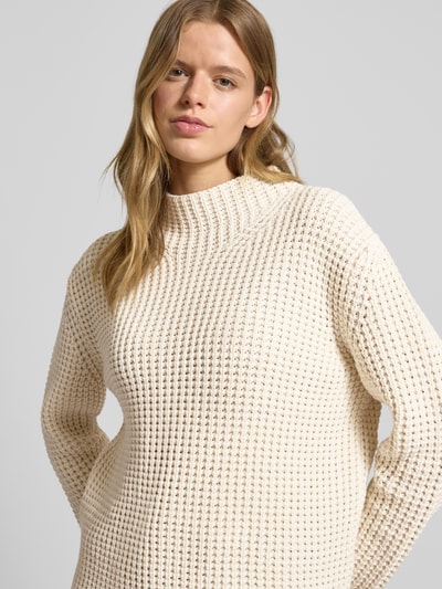 Marc O'Polo Denim Regular fit pullover met turtleneck van katoenmix Offwhite - 3