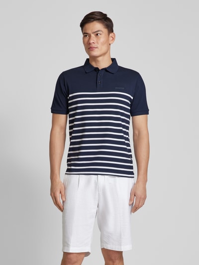 HECHTER PARIS Poloshirt mit Label-Print Hellblau 4