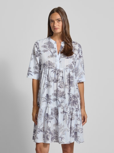 Emily Van den Bergh Minikleid aus Baumwolle im Stufen-Look Hellblau 4