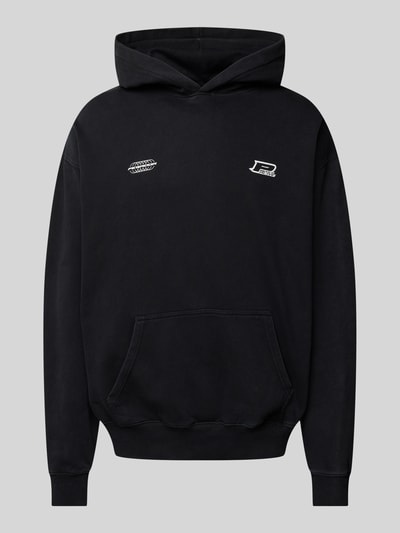 Pegador Oversized Hoodie mit Label-Stitching Modell 'LANCE' Black 1