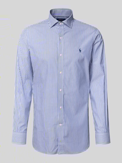 Polo Ralph Lauren Regular Fit Business-Hemd mit Logo-Stitching Royal 2