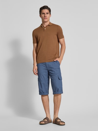 Christian Berg Men Bermuda met cargozakken Oceaanblauw - 1