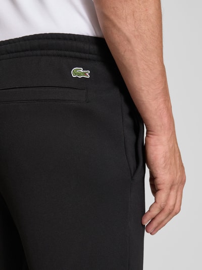Lacoste Tapered Sweatpants aus reiner Baumwolle Black 3