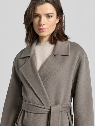 OAKWOOD Mantel aus Lanawoll-Mix mit Bindegürtel Modell 'ALLEGORIA' Dunkelgrau 3