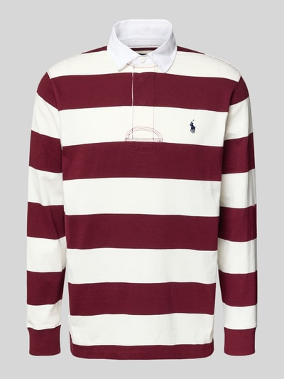 Polo Ralph Lauren Sweatshirt met polokraag en labelstitching Donkerrood - 2