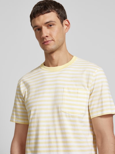 Armedangels T-Shirt mit Brusttasche Modell 'MAARKOS' Hellgelb 3