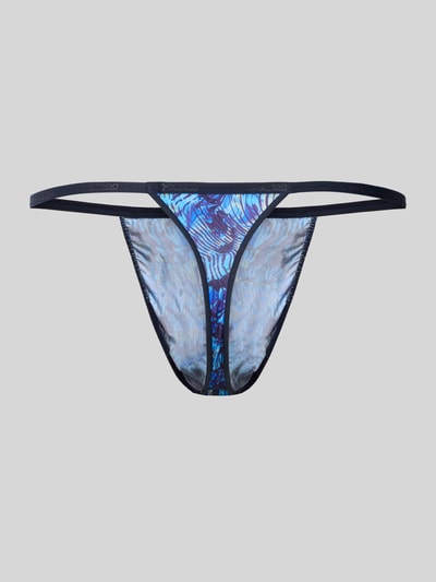 HOM Figi o kroju slim fit z detal z logo model 'Barrett' Oceaniczny 3